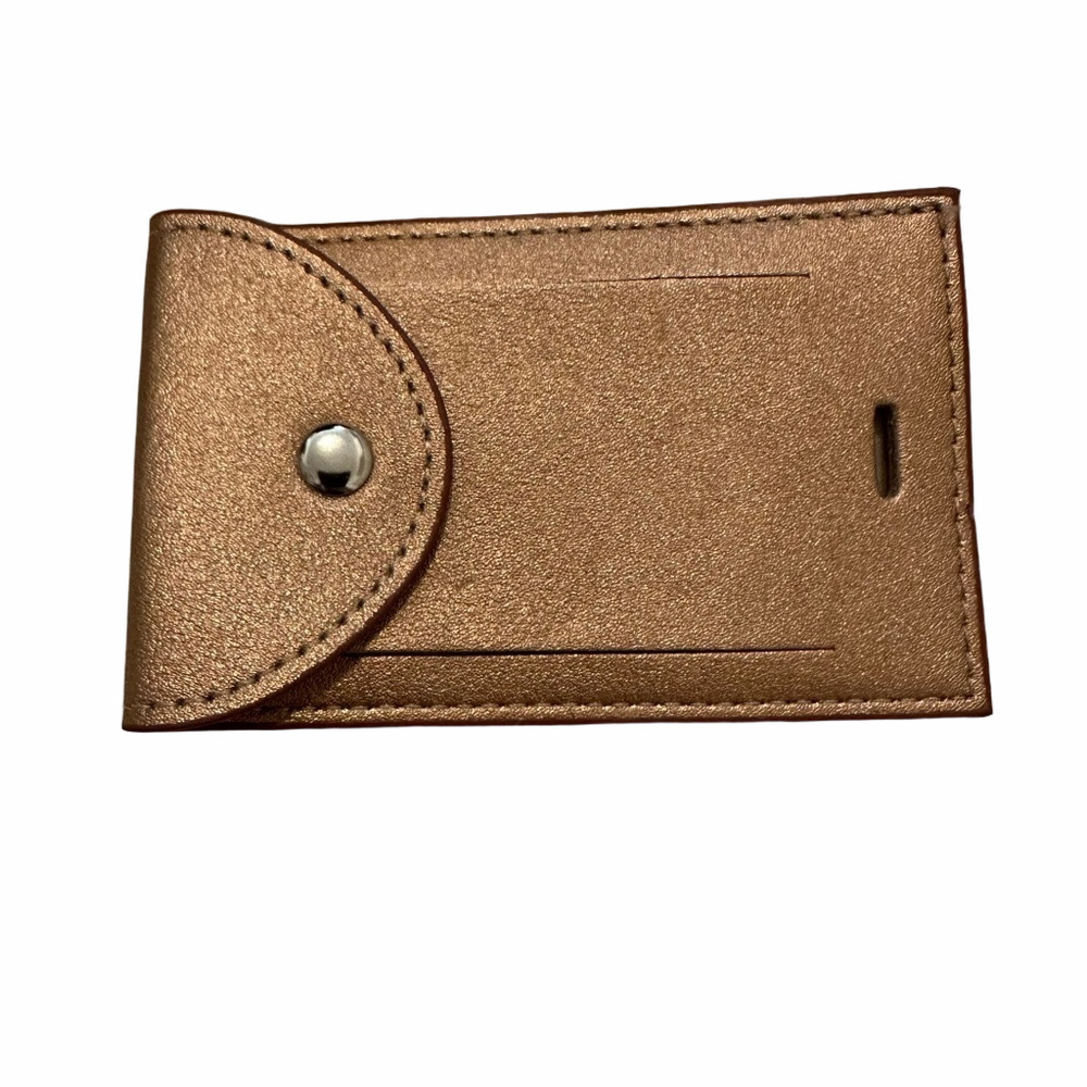 NEW Fabfitfun Rose Gold Vegan Leather Luggage Tag